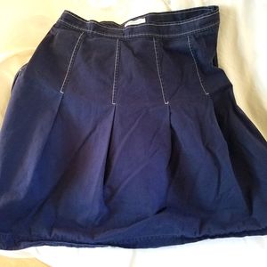 Isaac Mizrahi tailored pleated cotton skirt